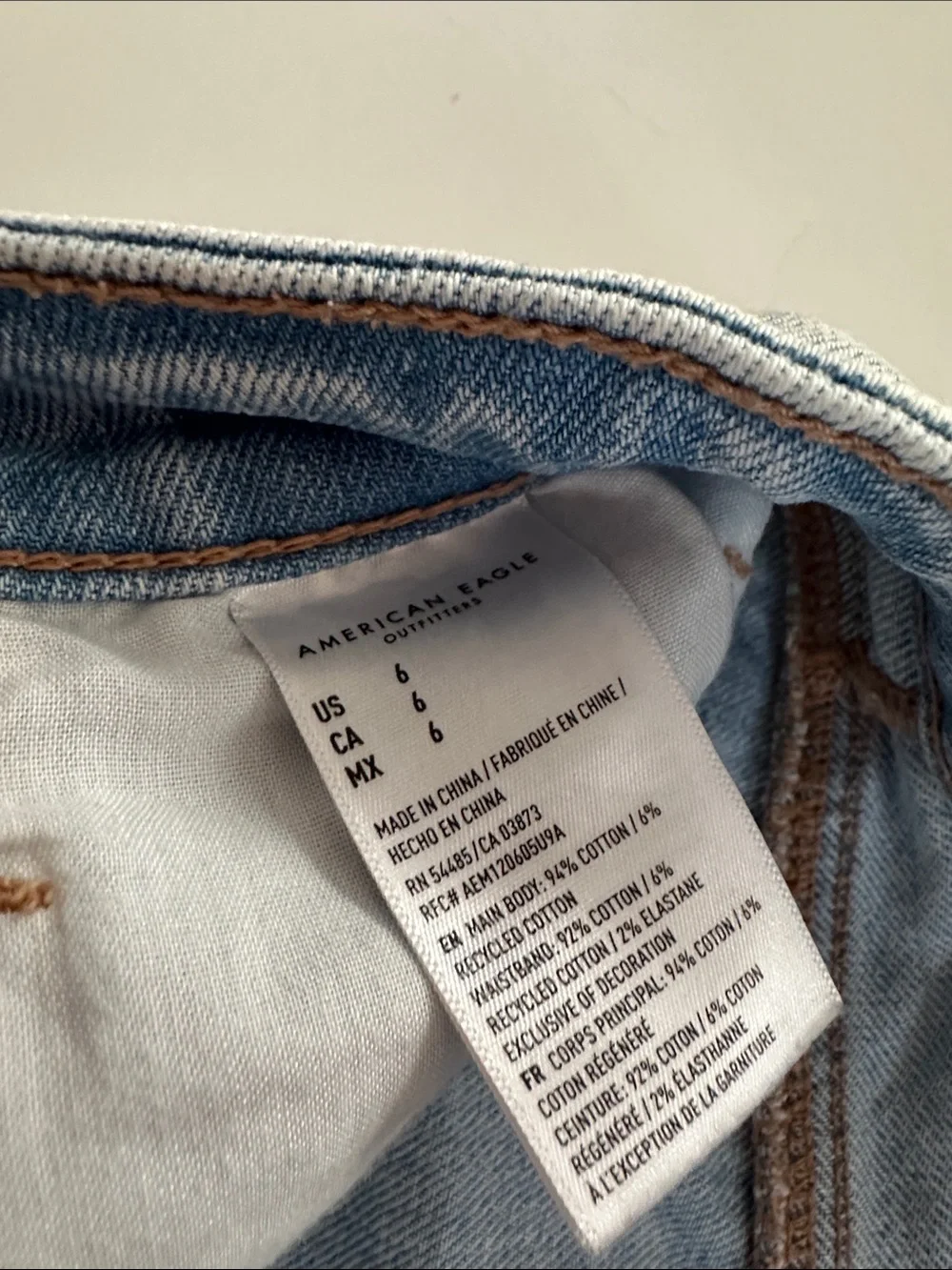 American Eagle Outfitters Distressed Baggy Mom Denim Short